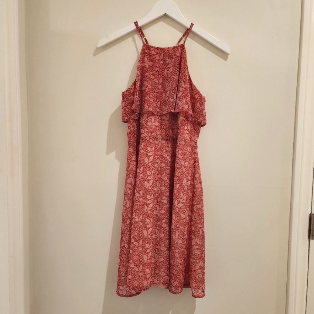 19 Cooper: Pink Floral Halter Dress - XS